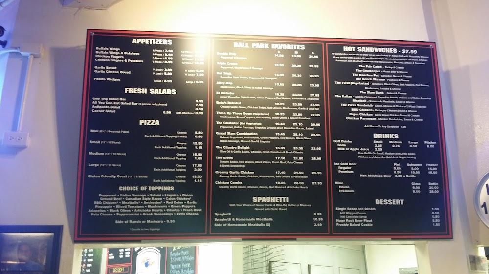 Ball Park Pizza Menu image 2
